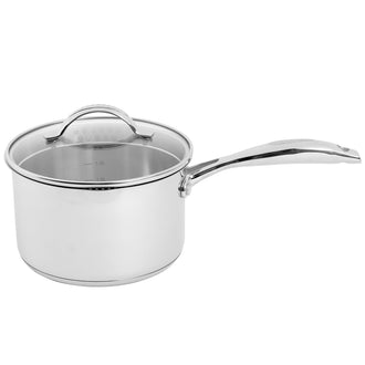 Casseruola con mancio e coperchio in vetro "STS" cm Ø18/l 2,5