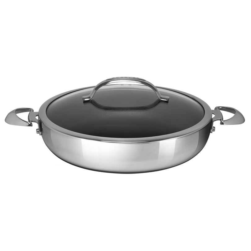Padella alta "HaptIQ" con 2 manici e coperchio in vetro cm Ø32x7/l 4,8