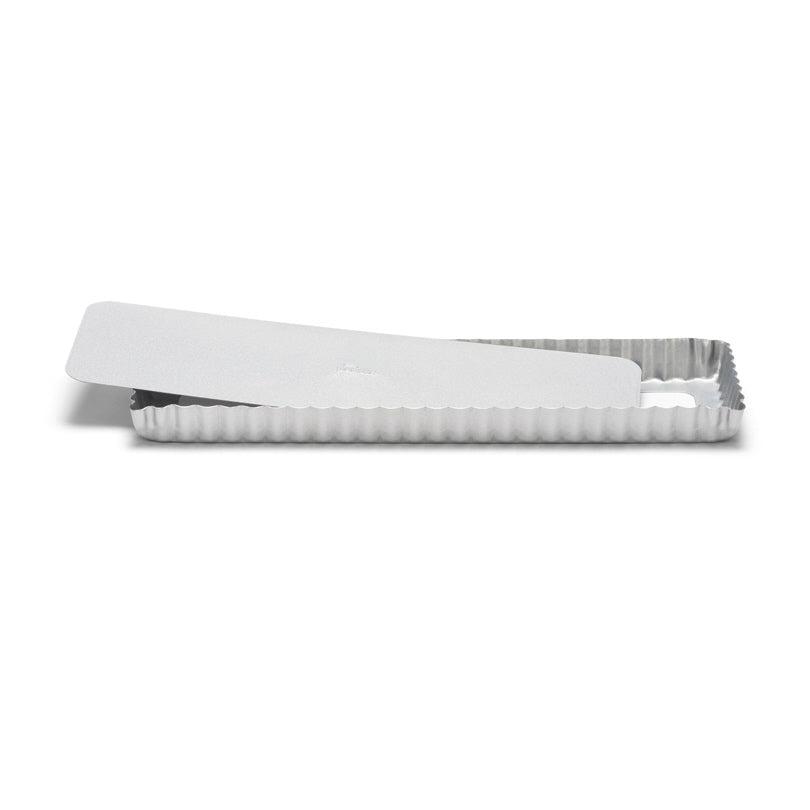 Tortiera quiche rettangolare con fondo removibile "Silver Top" cm 35x11x2,5