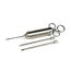 Siringa da iniezione BBQ con 2 aghi rimovibili cm Ø3x17