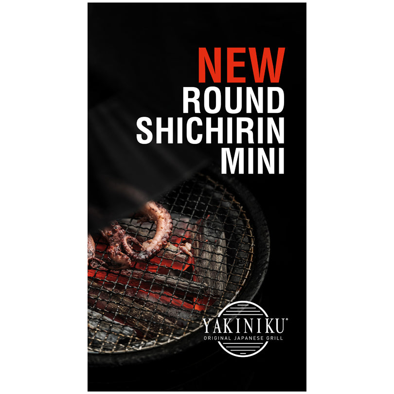 Shichirin griglia da tavolo Mini tonda, per 2 persone cm Ø23/cm 27x17