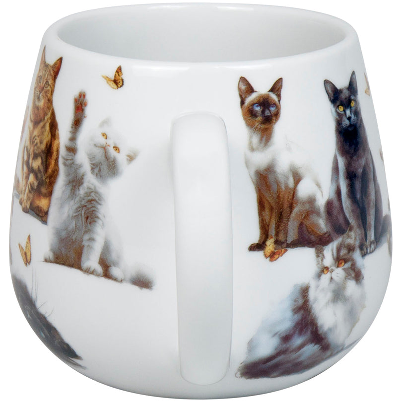Tazza tè con coperchio e filtro, disegno: Felini - Furry Little Paws ml 400/cm Ø8x10,2