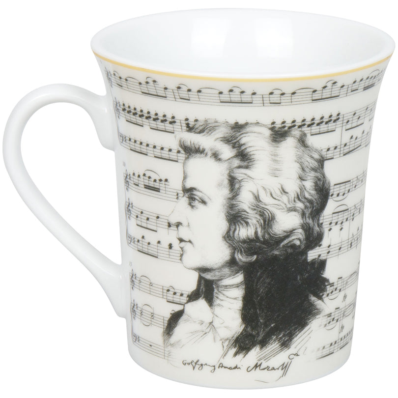 Tazza mug, disegno: Compositori - Wolfgang Amadeus Mozart ml 410/cm Ø9,8x10,5