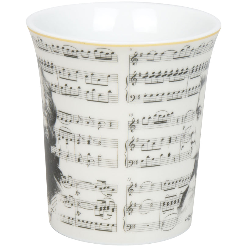 Tazza mug, disegno: Compositori - Wolfgang Amadeus Mozart ml 410/cm Ø9,8x10,5