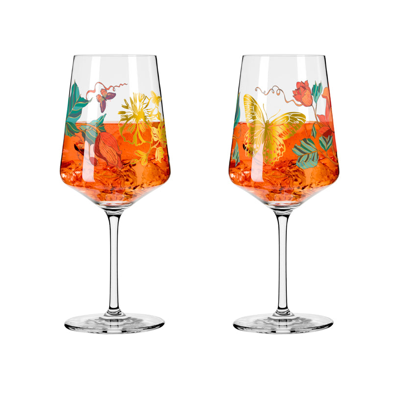 Calice aperitivo Aperizzo "Sommerrausch Deluxe #20 - E. Tjader", confezione assortita da 2 pezzi cl 54/cm Ø8,3x22,5