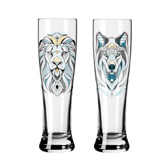 Bicchiere birra Weizen "Brauchzeit #15 - A.Preis", confezione assortita da 2 pezzi cl 65/cm Ø7,5x25,4