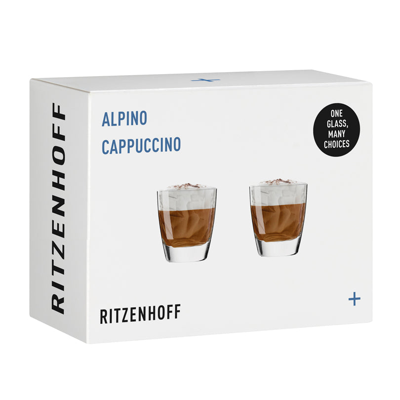 Bicchiere amaro/cappuccino "Alpino - by Ritzenhoff Design Team", confezione 2 pezzi ml 205/cm Ø8x8,5