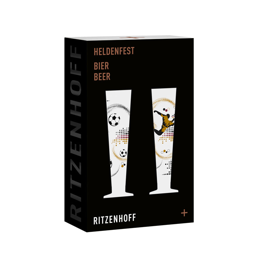 Calice birra "Heldenfest 2024", confezione assortita da 2 pezzi cl 39/cm Ø7,5x25