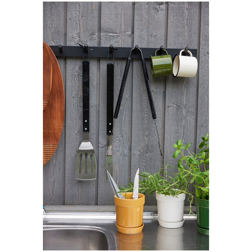 Vasetto porta erbe aromatiche con sottopiatto "Elise" cl 60/cm Ø11x13