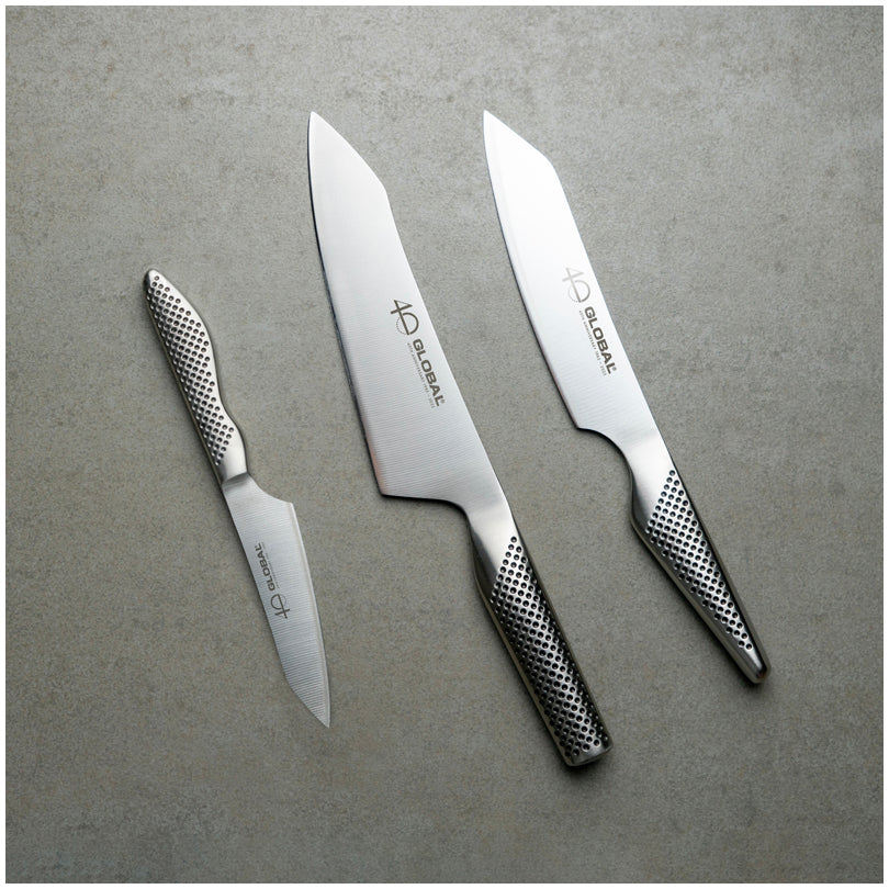 Set 3 coltelli "40th Anniversary Global" 3-teilig (G-4AN - GS-58AN - GS-110AN) cm 18/15/11