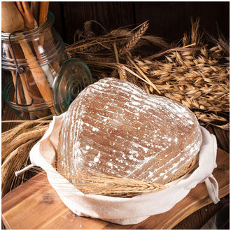 Cesto lievitazione cuoriforme con fodera cm 22x23,5x6,5