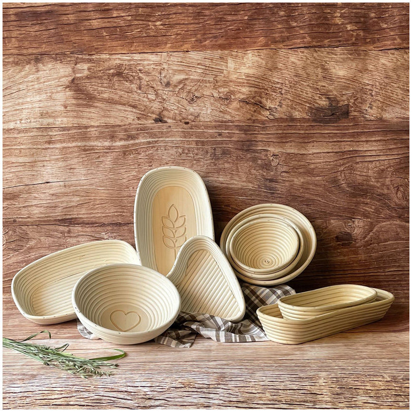 Cesto lievitazione cuoriforme con fodera cm 22x23,5x6,5