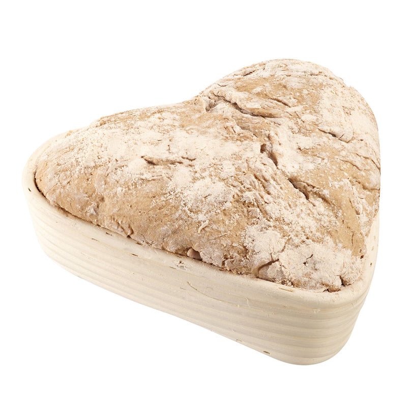 Cesto lievitazione cuoriforme con fodera cm 22x23,5x6,5