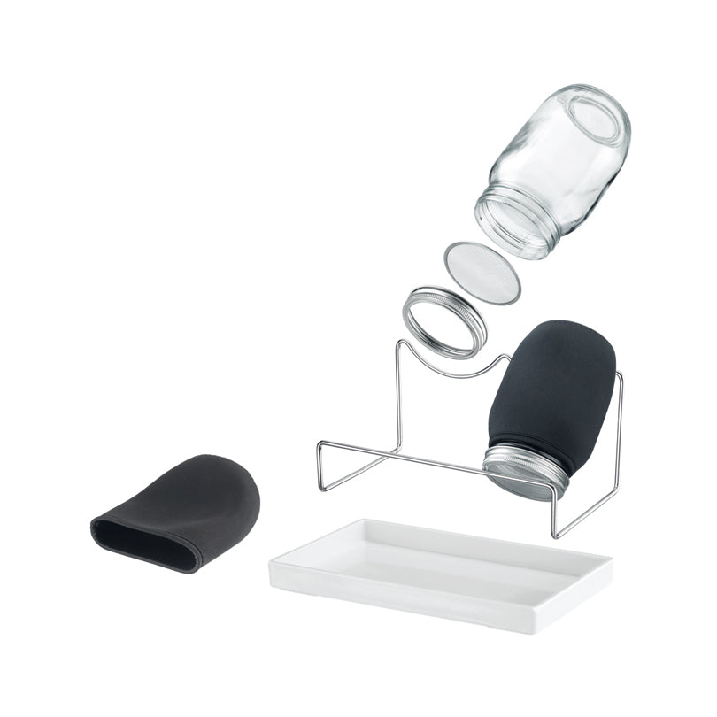 Kit Germogliatore con 2 serre in miniatura con supporto, vassoio raccolta e rivestimenti in tessuto ml 950/cm 20,9x16x19