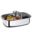 Pentola arrosti/Vaporiera con coperchio in vetro cm 36x24x10