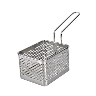 Cestino BBQ rettangolare per servire fritti o contorni cm 21,5x8,8x12