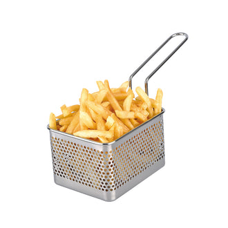 Cestino BBQ rettangolare per servire fritti o contorni cm 21,5x8,8x12
