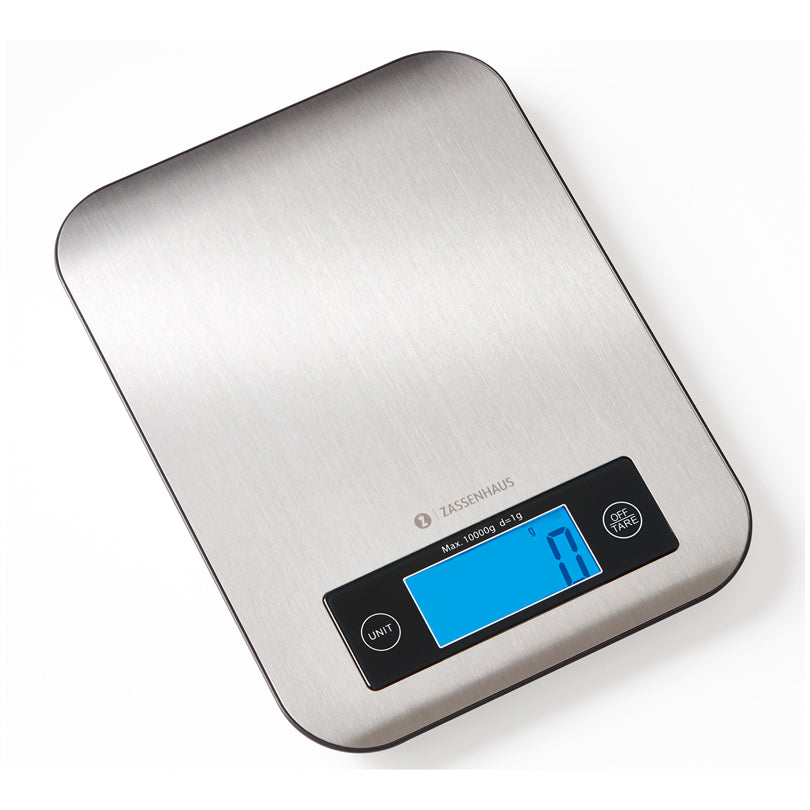 Bilancia da cucina digitale "Pure" con piatto in acciaio inox 1g/10kg cm 16,5x21,5x1,5