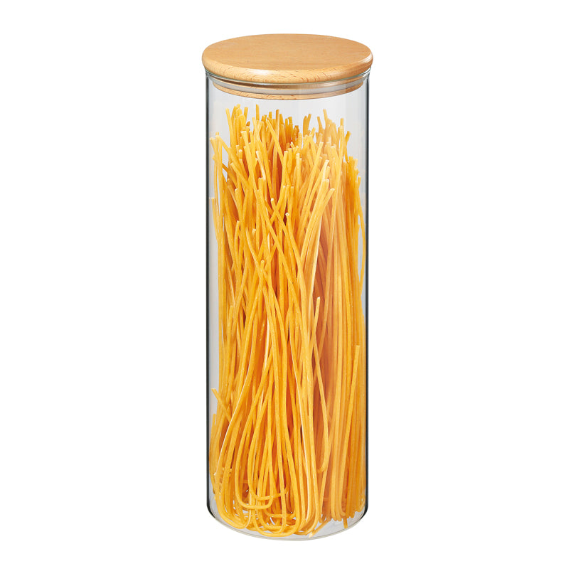 Barattolo con coperchio in faggio l 2/cm Ø10,5x30