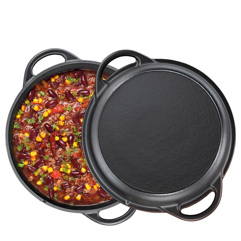 Casseruola con coperchio "BBQ", smaltata l 5/cm Ø26x16