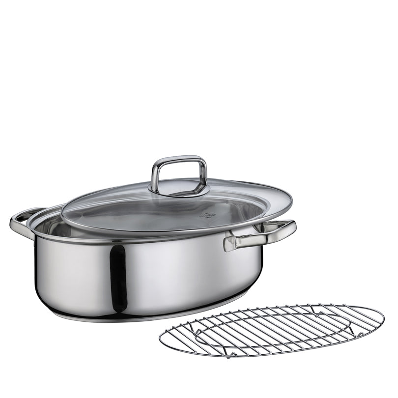 Casseruola ovale "Pisa" con coperchio in vetro l 5/cm 37,5x29x19