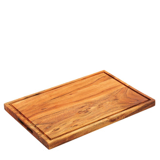 Tagliere rettangolare con scanalatura e incavi laterali cm 46x30x2,5