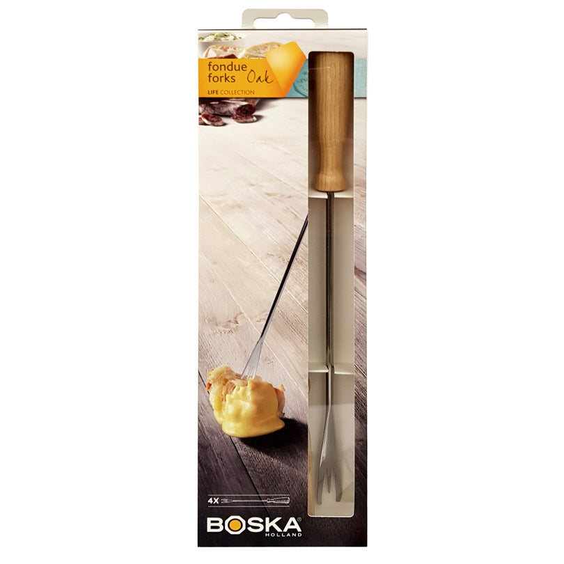 Forchetta per fonduta al formaggio Oslo, in confezione da 4 pezzi cm 26,5