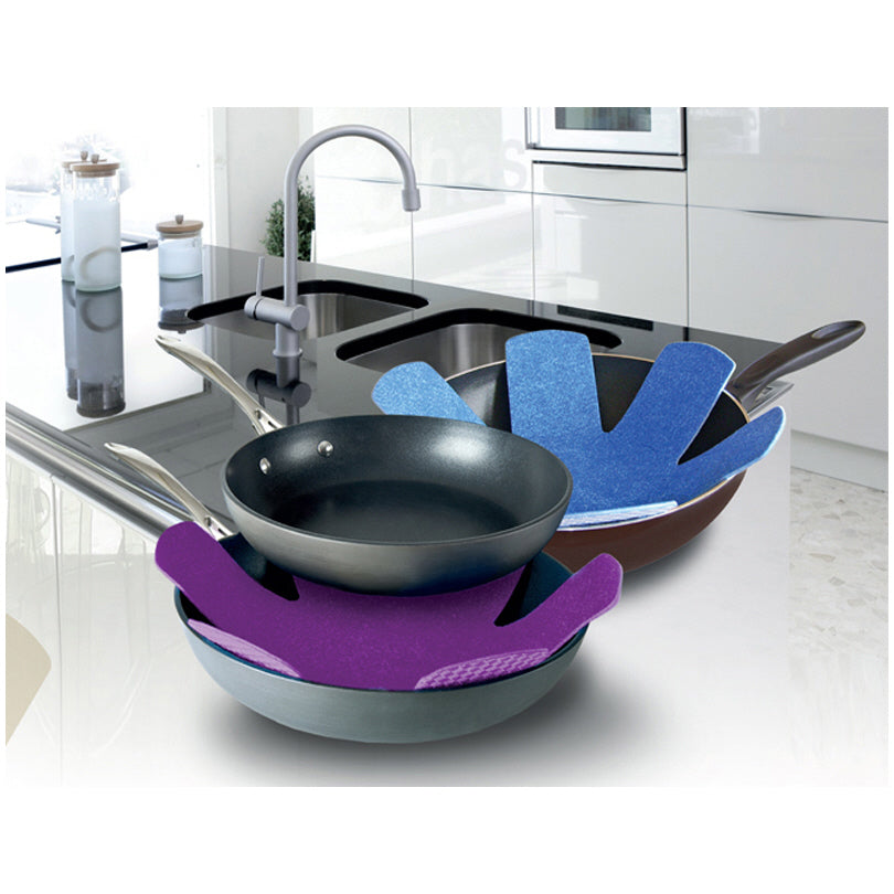 Feltro salvapadella, confezione assortita da 3 pezzi cm Ø38