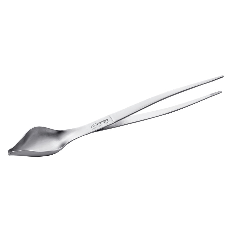Cucchiaio decorazione piatti con pinza integrata cm 20