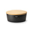 Portapane ovale con coperchio in legno cm 36x23x15,5