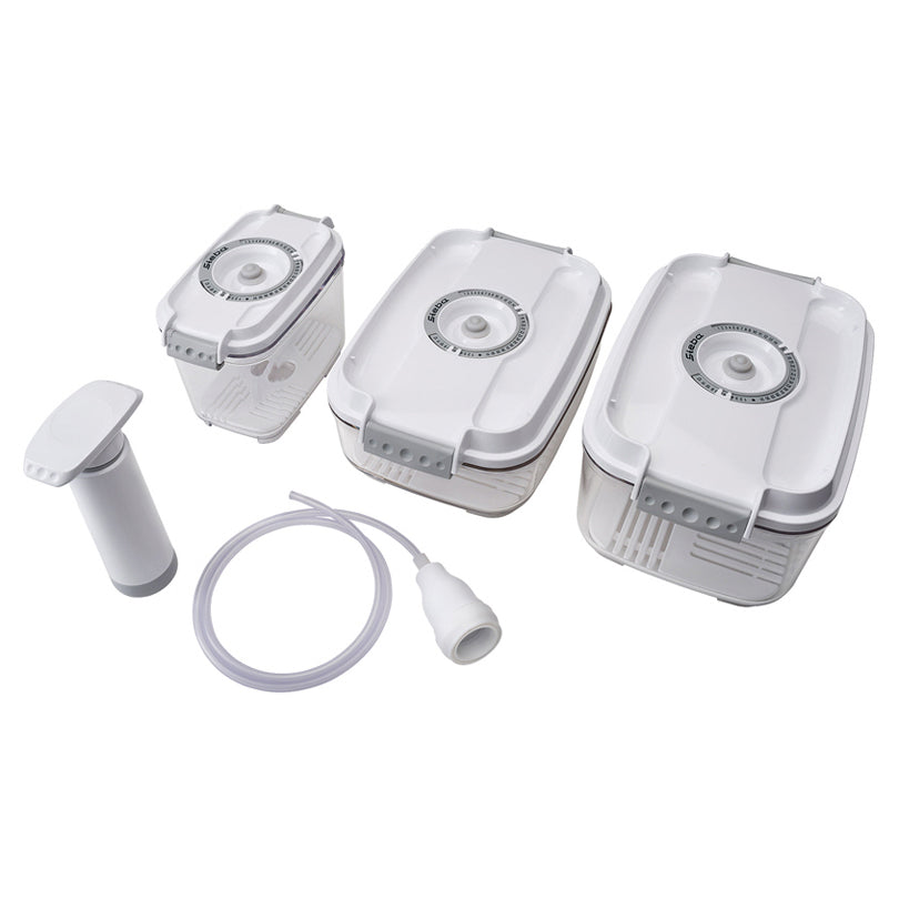 Contenitori per sottovuoto assortiti, 3 pezzi l 0,8/1,4/2