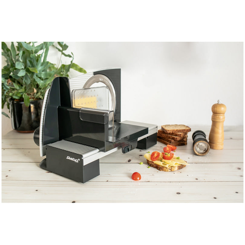 Affettatrice elettrica multifunzionale "AS 200" con lama universale 2 in 1 (cm Ø17) cm 23x33,5x23,5