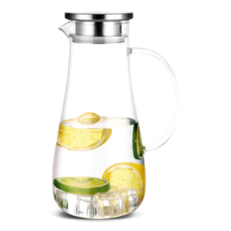 Caraffa "Acqua 1800" con manico, coperchio in acciaio inox e guarnizione l 1,8/cm Ø12,5x25