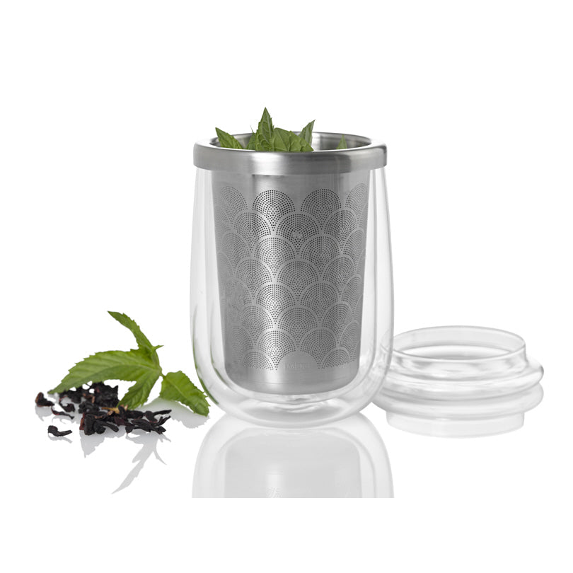 Bicchiere tè con infusore "Fusion Glass" cl 40/cm Ø9x13,5