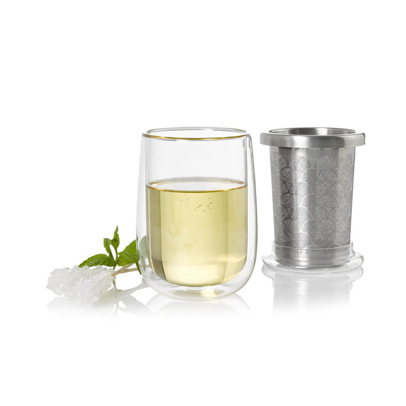 Bicchiere tè con infusore "Fusion Glass" cl 40/cm Ø9x13,5