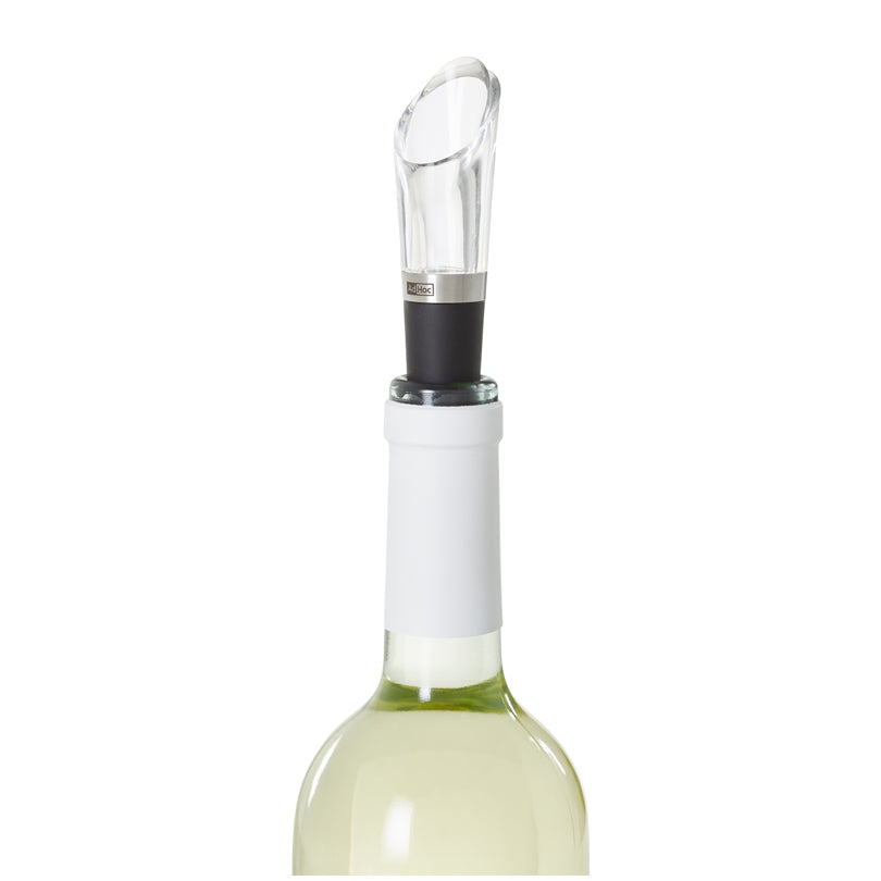 Tappo versatore vino "Vine" con microfiltro integrato, supporto ed appoggio antigoccia cm Ø2,7x13