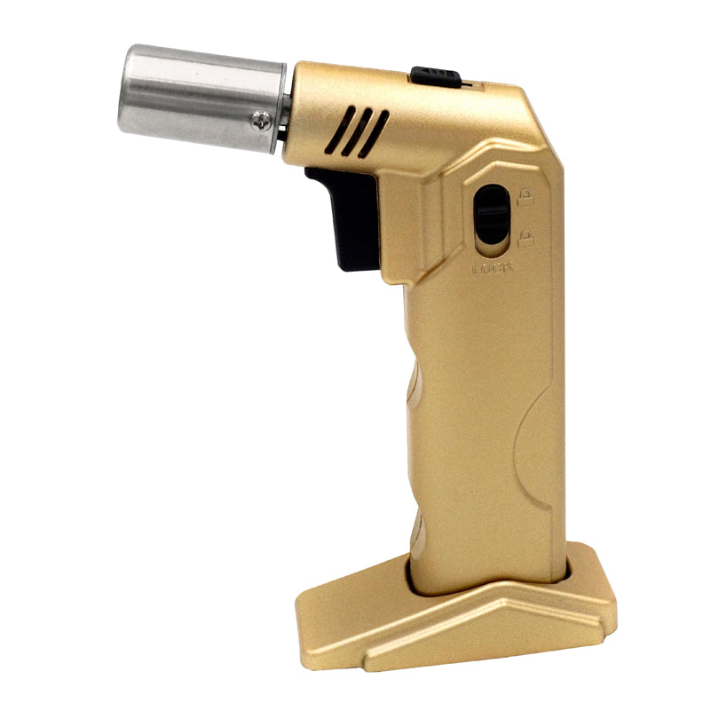 Bruciatore a gas per creme-brulee' "Chef Torch" con supporto d'appoggio cm 13x5x16,5