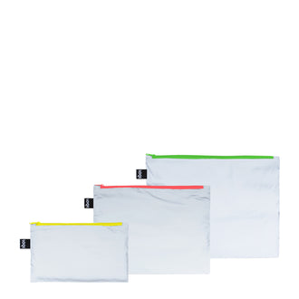 Zip pocket "Reflective  - Neon Recycled", confezione assortita da 3 pezzi