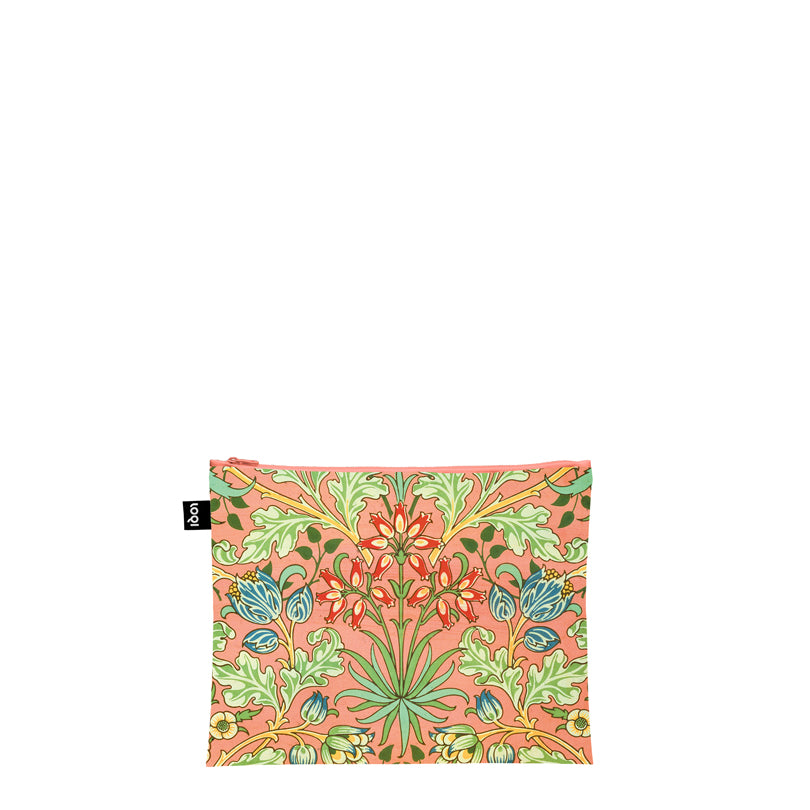 Zip pocket "William Morris - The Strawberry Thief, Orchard, Dearle, Hyacinth Recycled", confezione assortita da 3 pezzi