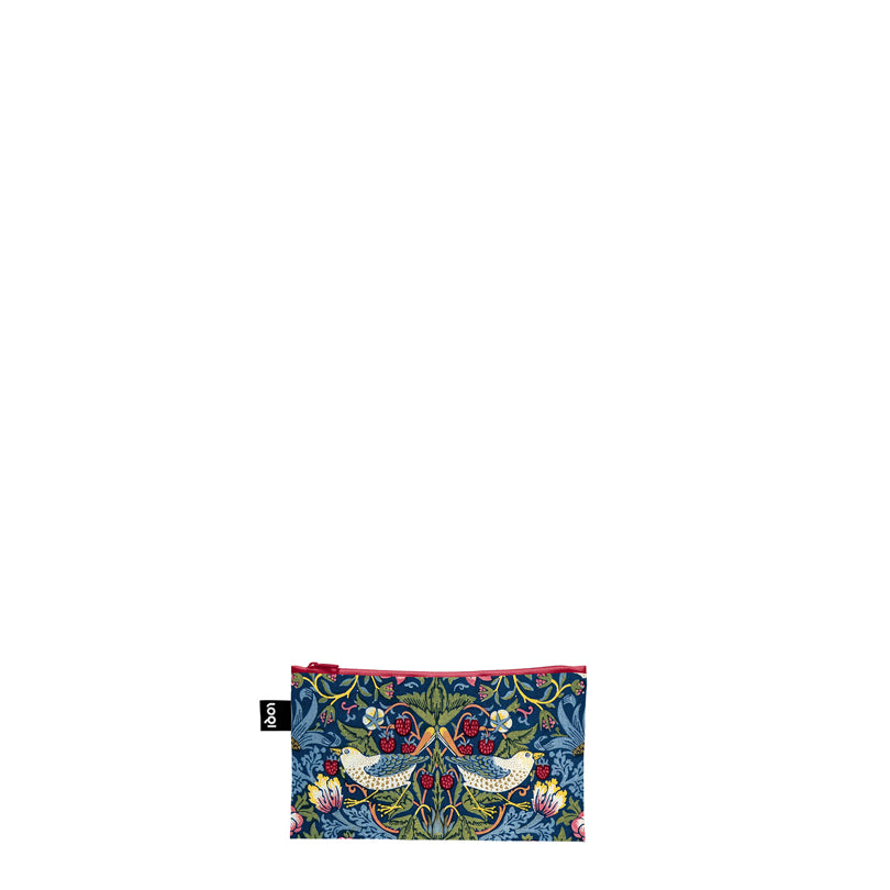 Zip pocket "William Morris - The Strawberry Thief, Orchard, Dearle, Hyacinth Recycled", confezione assortita da 3 pezzi