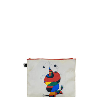 Zip pocket "Joan Miró - Woman, Bird and Star, May 68, Gold of Azure Recycled", confezione assortita da 3 pezzi