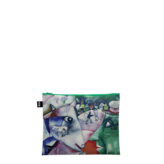 Zip pocket "Marc Chagall - I and the Village, Blue Circus, Circus Recycled", confezione assortita da 3 pezzi