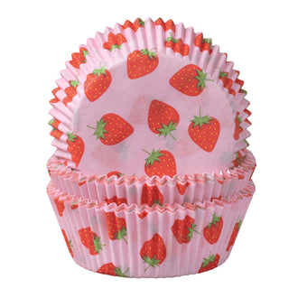 Pirottini Muffin/Cupcake "Fragole", confezione 60 pezzi cm Ø5x2,5