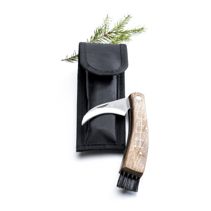 Coltello funghi con custodia cm 6x14,5/cm 13,5
