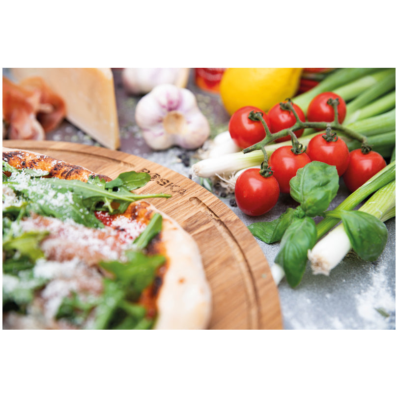 Tagliere per servire pizza tondo M "Friends" cm Ø29x2