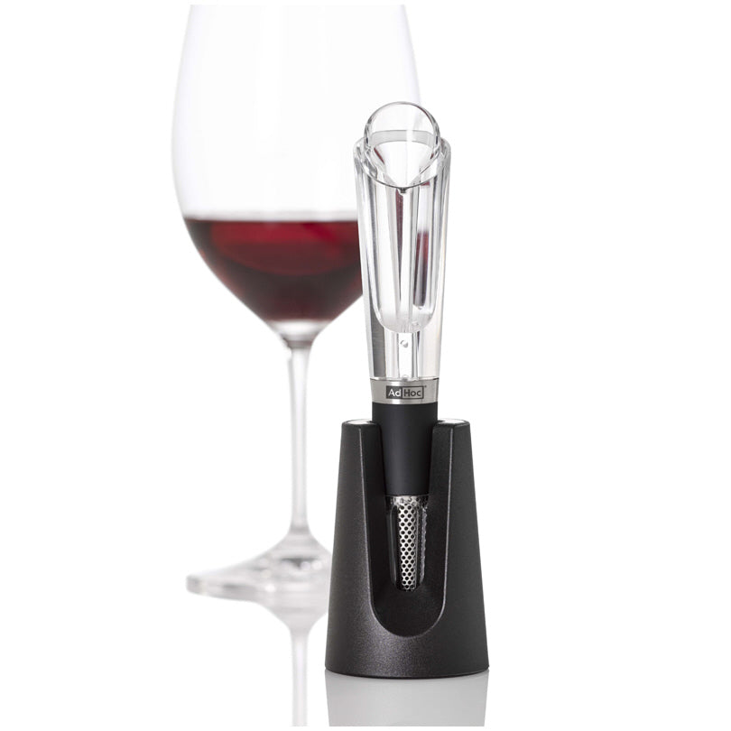 Tappo per decantazione "Aerovin" con supporto/appoggio antigoccia cm 5x17,5