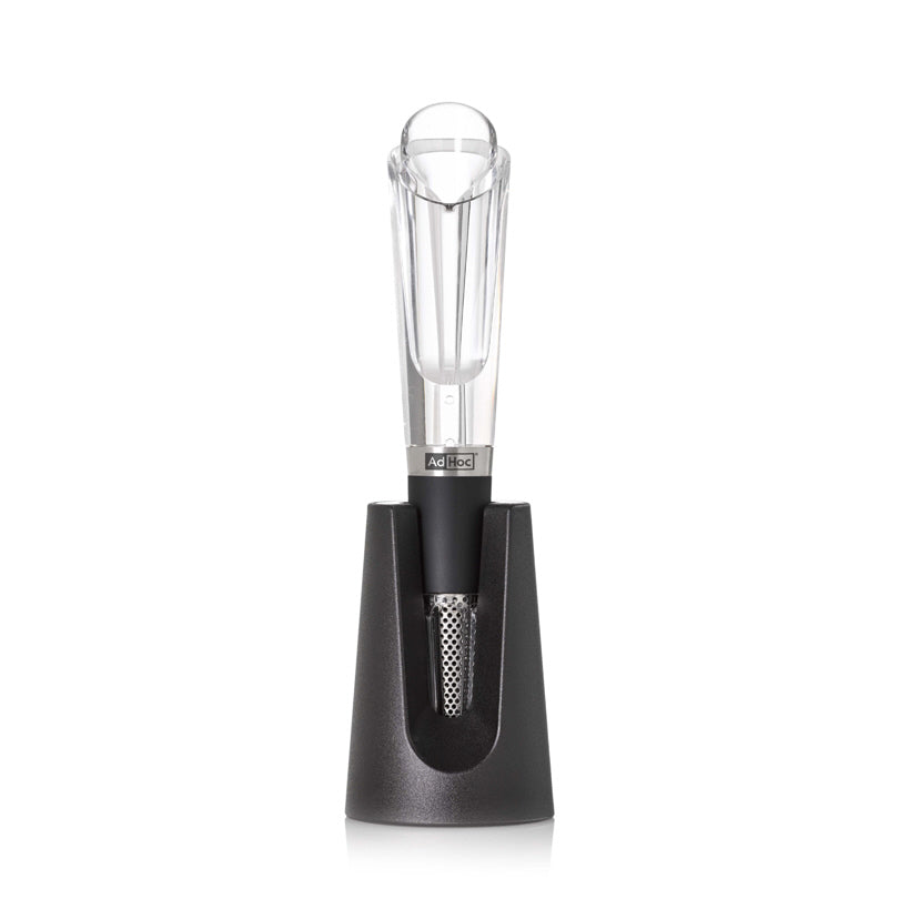 Tappo per decantazione "Aerovin" con supporto/appoggio antigoccia cm 5x17,5
