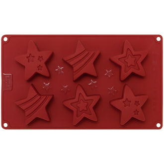 Stampo per dolci/tortine "Mini-Cakes Stars" con 6 cavità cm Ø7