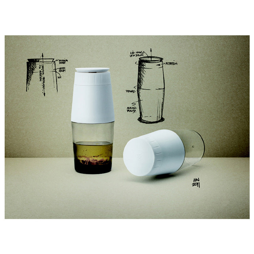 DRESSING SHAKER BIANCO/VERDE RESINA L 0,2 L 0,2