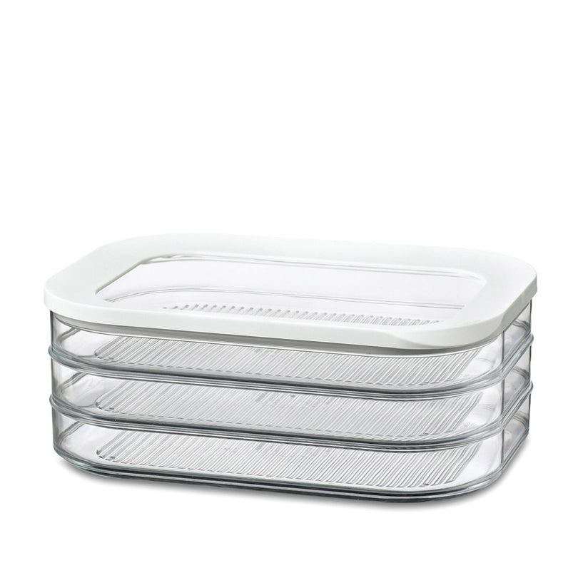 Contenitore per frigo "Modula" 3 pezzi cm 22,4x16x8,6/ml550